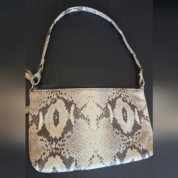 Nicole Lee Tan Snake Print Women's Bag - Picture 2 of 4